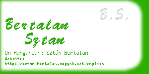 bertalan sztan business card